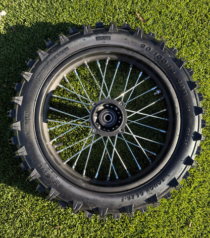 B2 14” Rear Wheel 90/100-14 Tube Knobby Tire