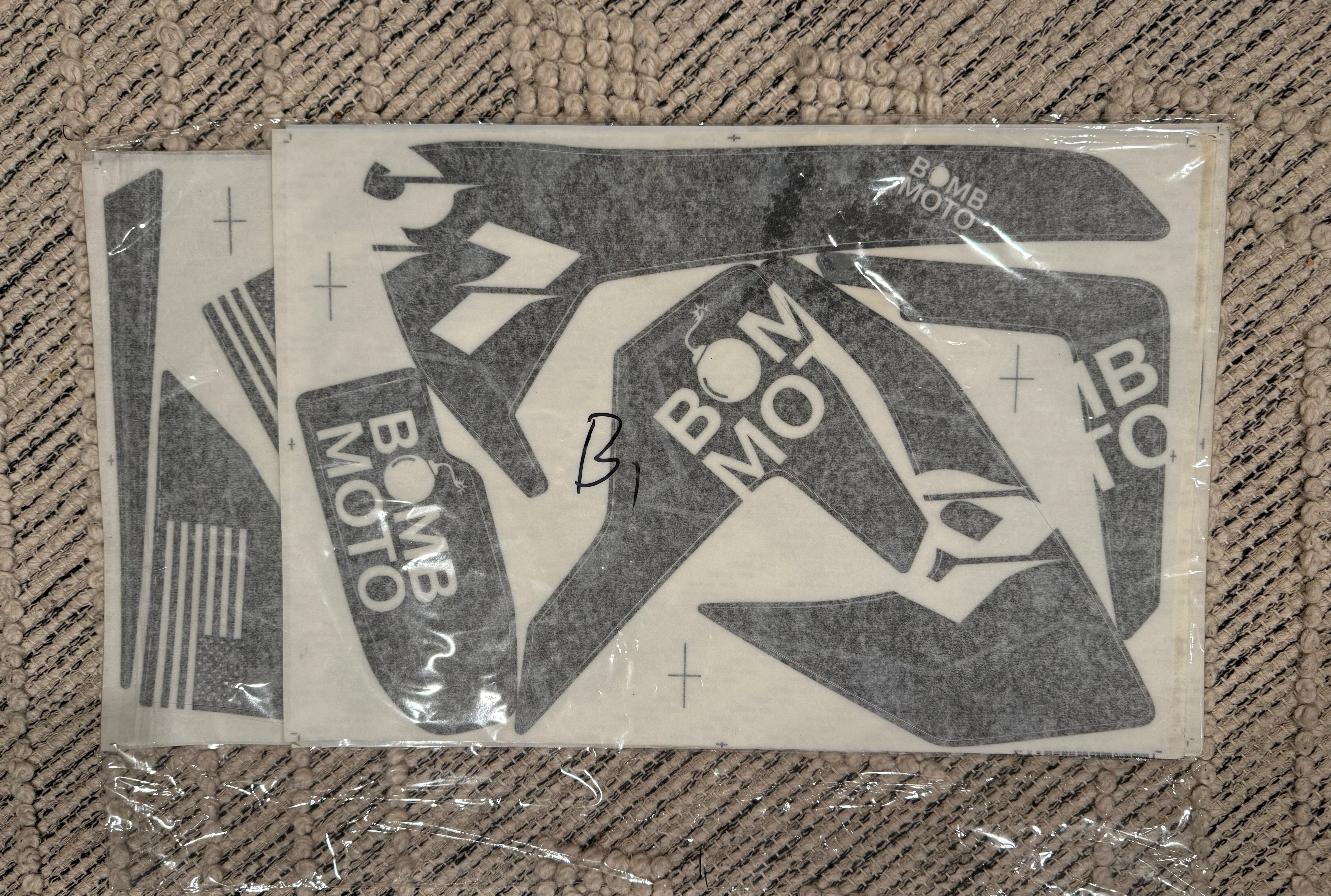 B1 Vinyl Decals Graphics set – Bomb Moto LLC